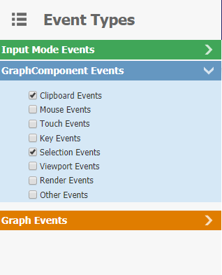 The Event Type Filter Control