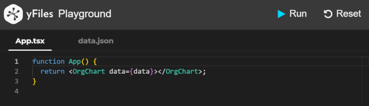 react orgchart starting script